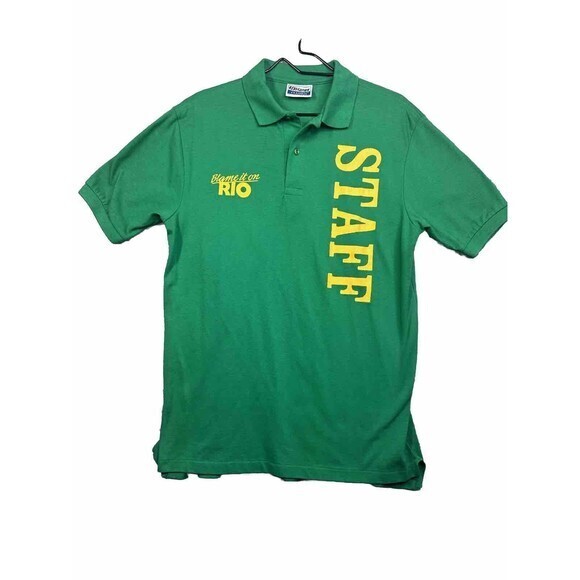vintage Hannes Classic Blame It On Rio Employee Staff Polo Shirt Men's  Size L - Picture 1 of 6
